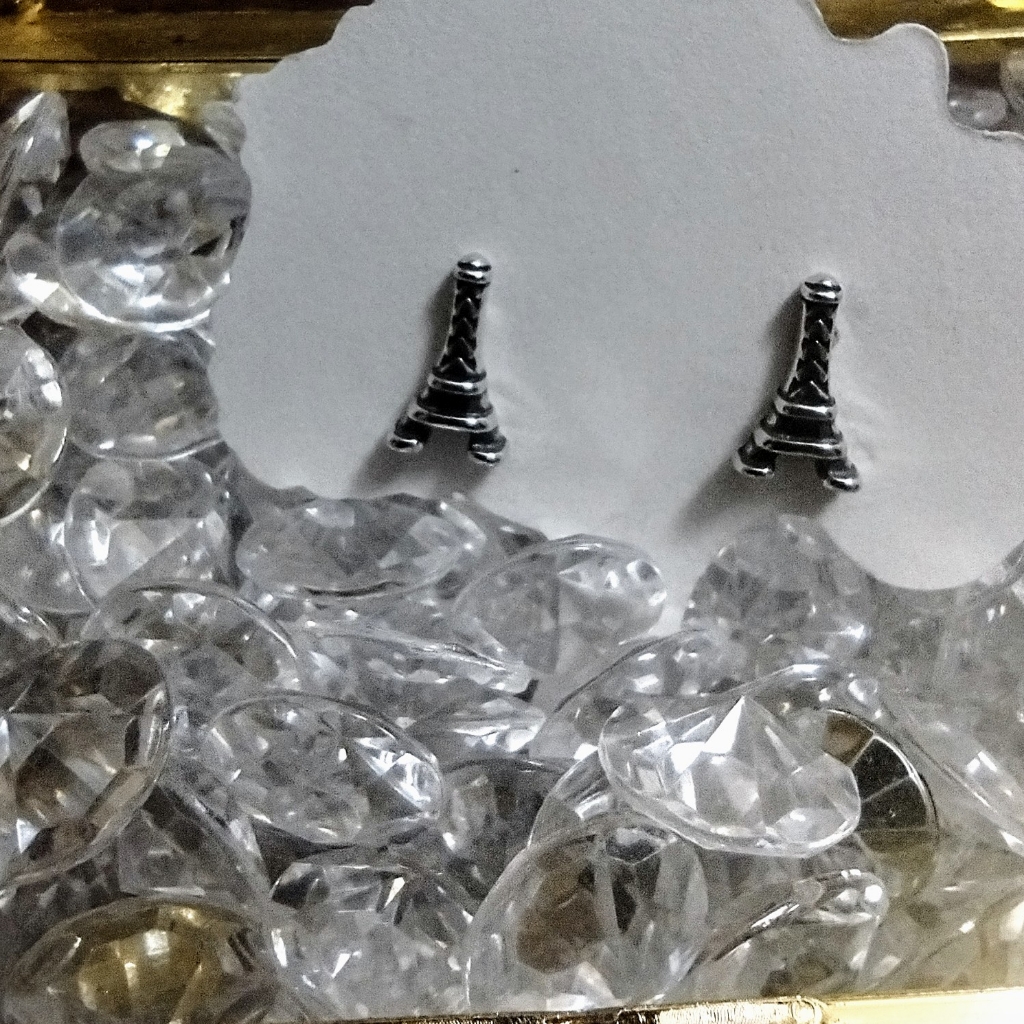 925 Sterling Silver Eiffel Tower Stud Earrings